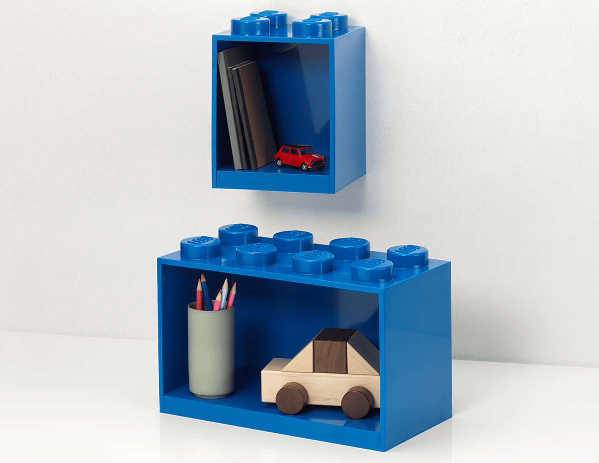 Lego Brick Shelf Set Blue