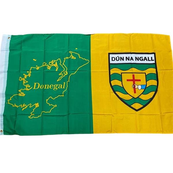 Donegal GAA 5ft x 3ft County Flag - Green/Gold