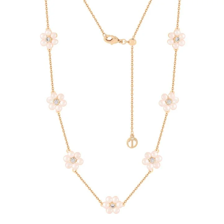 Tc Daisy - Pink Pearl Necklace Gold