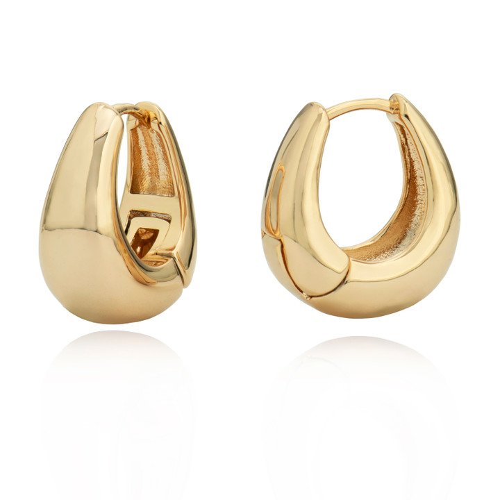 TC Pebble Hoop Earrings Gold