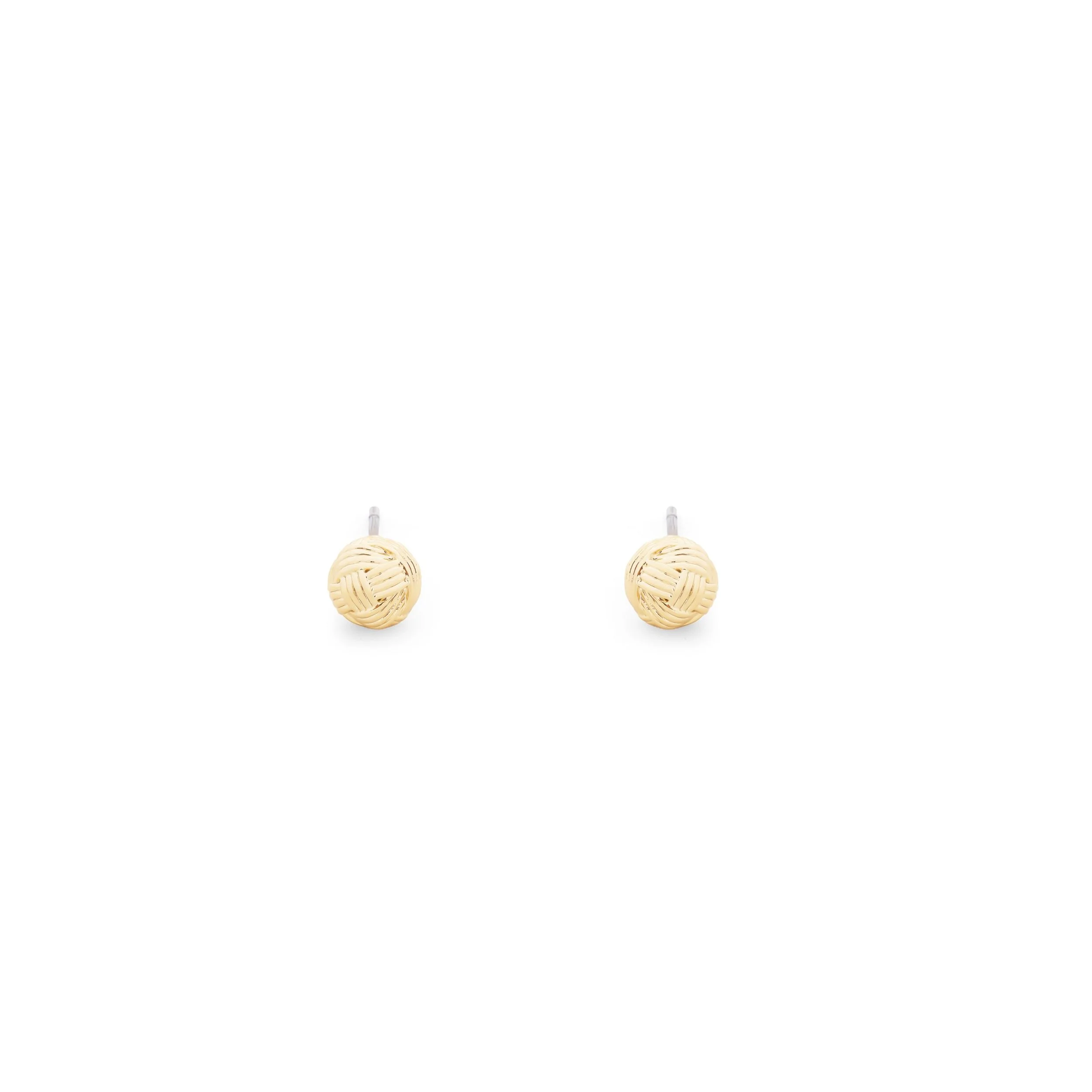 TC LOVE KNOT – STUD KNOT BALL EARRINGS GOLD