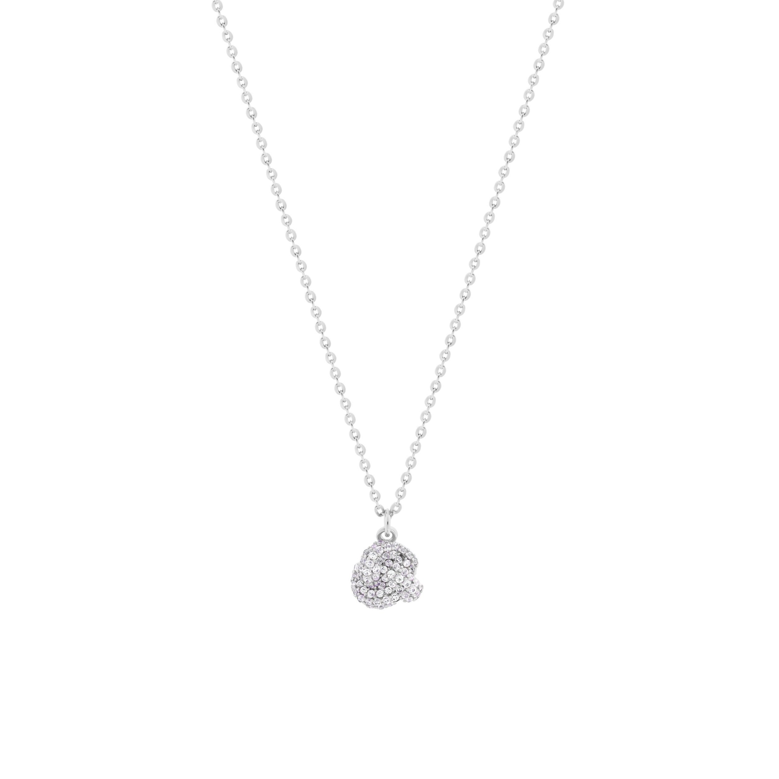 TC LOVE KNOT – PAVE KNOT PENDANT SILVER