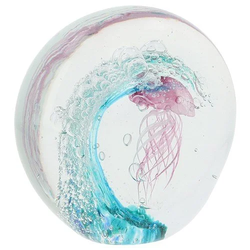 Art In Glass Handmade Jellyfish Wave