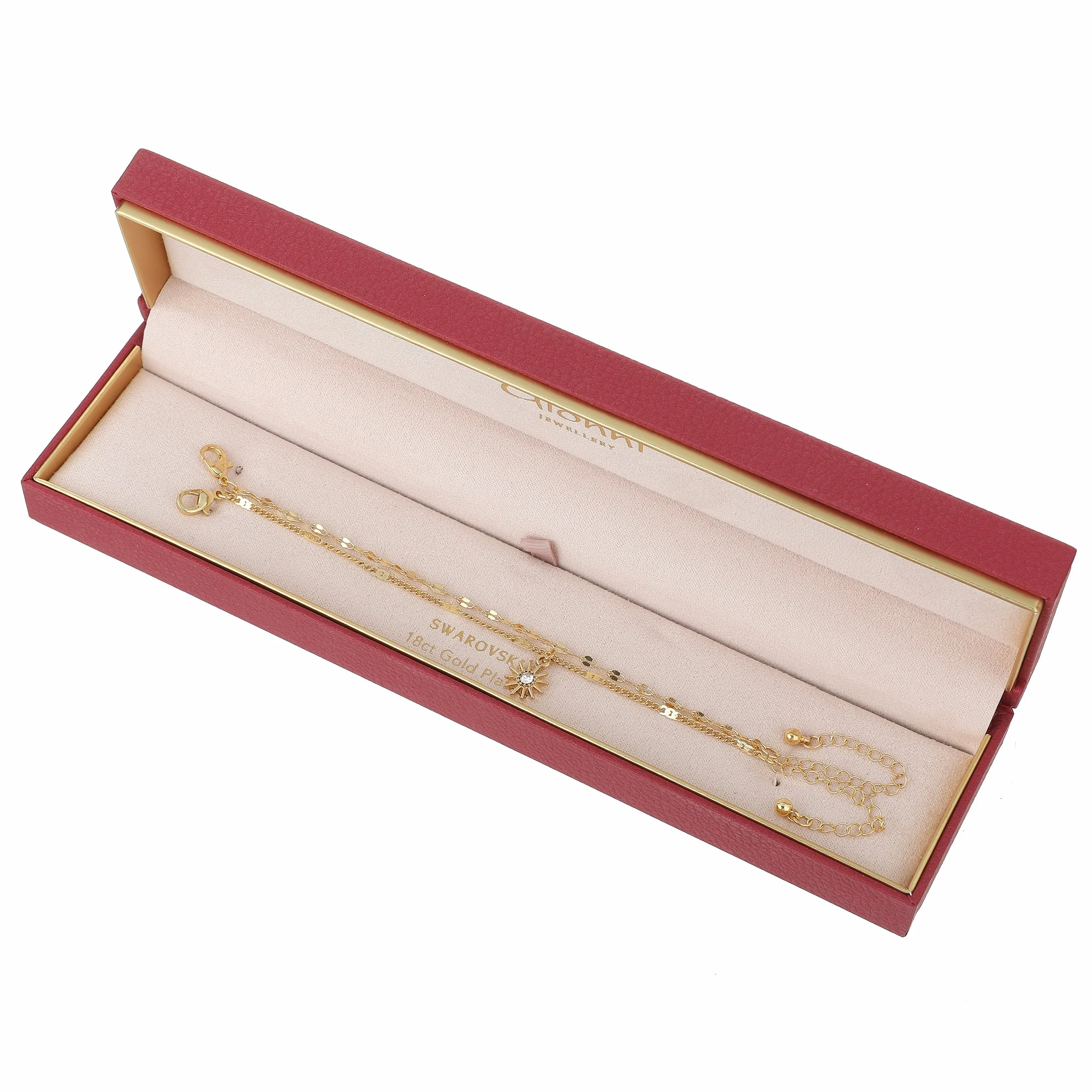 Crystal Sunburst Bracelet Gold