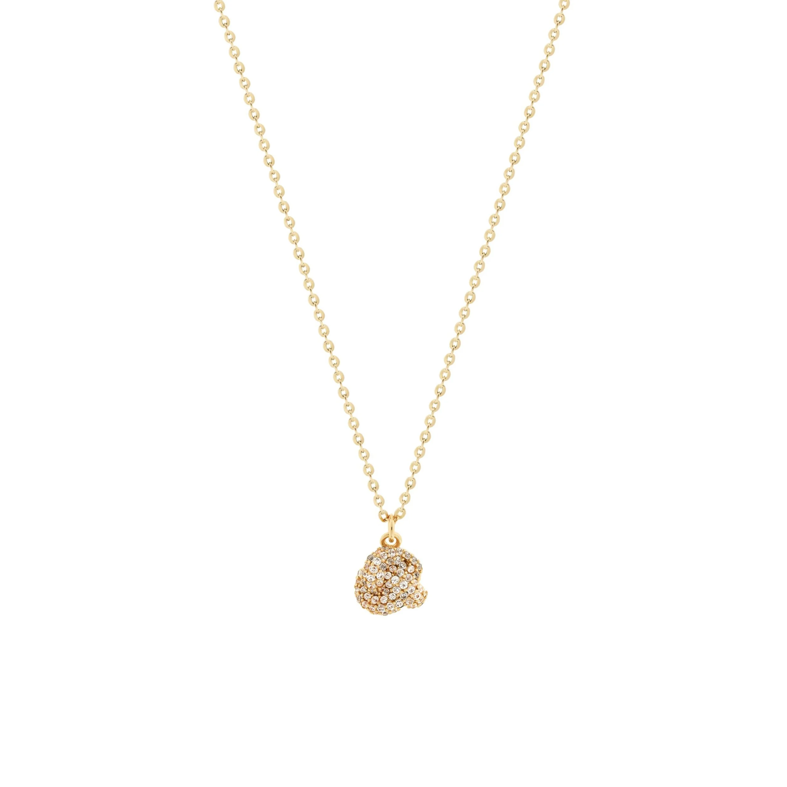 TC LOVE KNOT – PAVE KNOT PENDANT GOLD