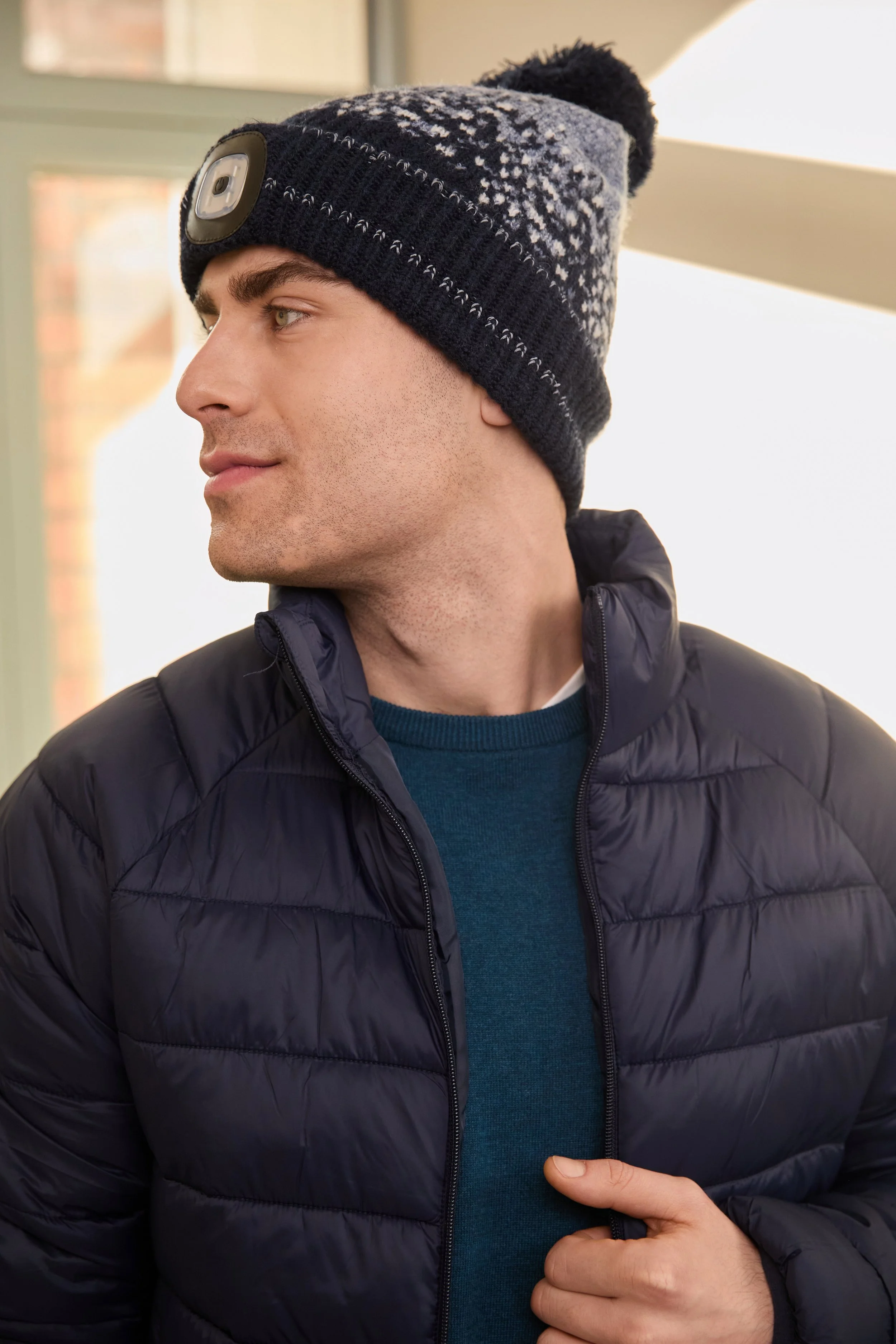 CHUNKY KNIT LED RECHARGABLE TORCH HAT