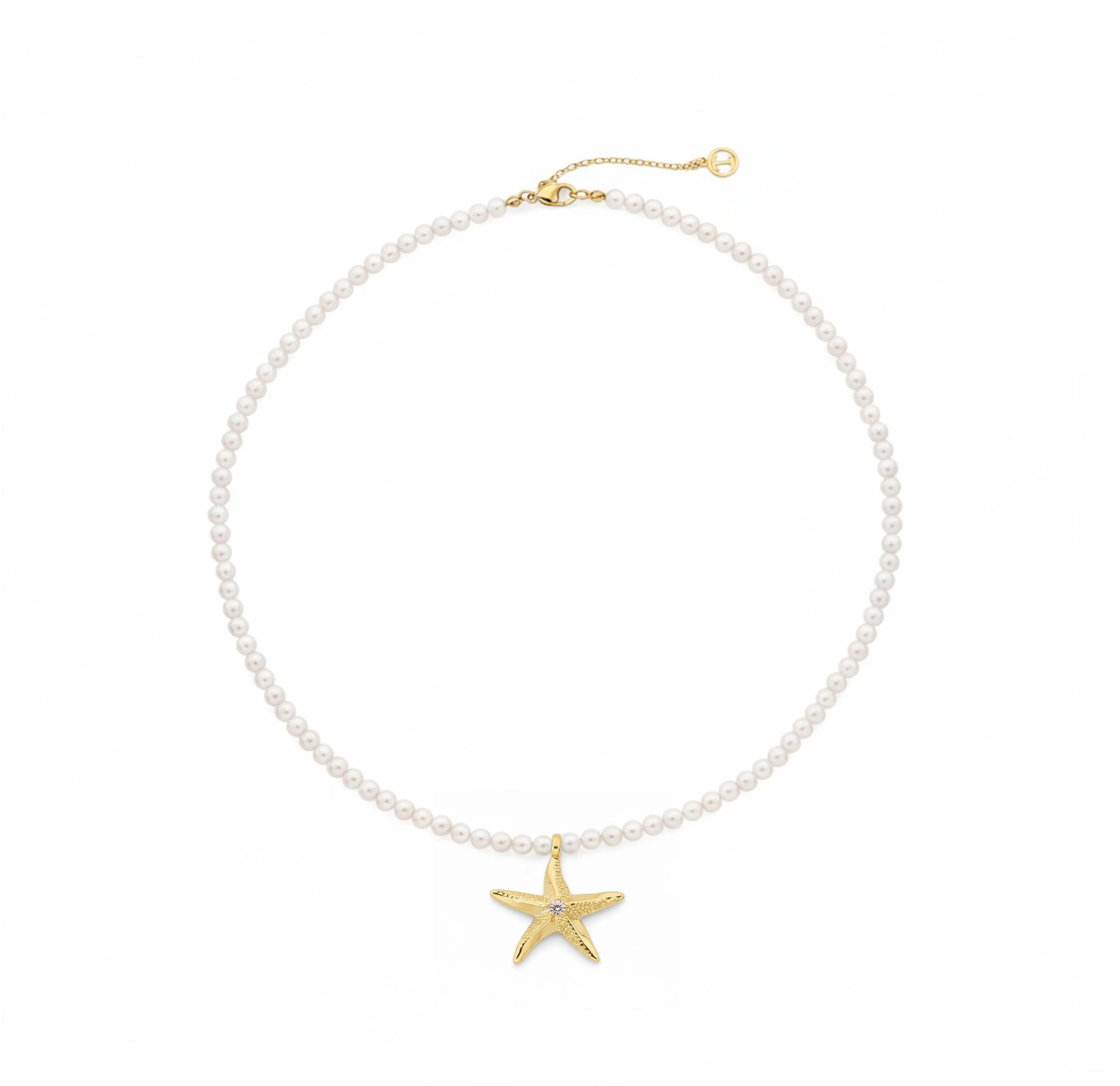 TC UNDER THE SEA – PEARL & STARFISH NECKLACE GOLD