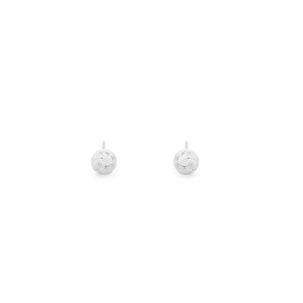 TC LOVE KNOT – STUD KNOT BALL EARRINGS SILVER