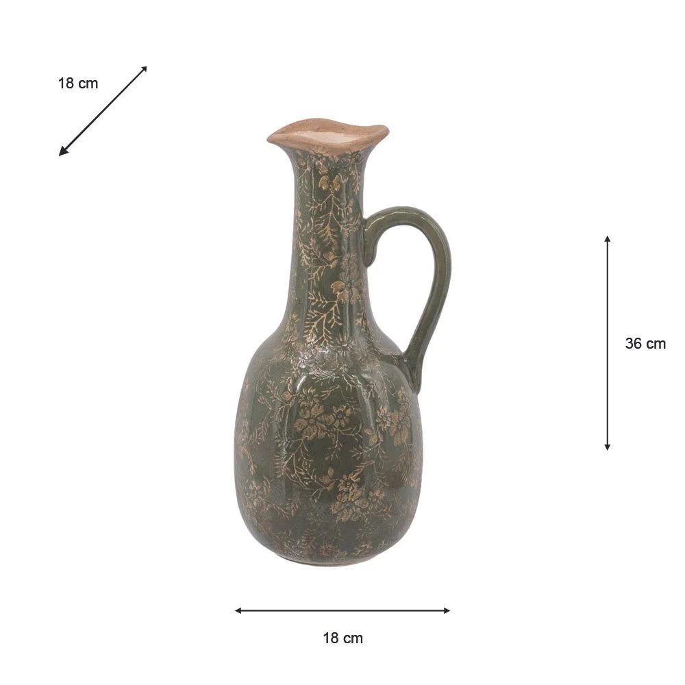 Green Pitcher Vase