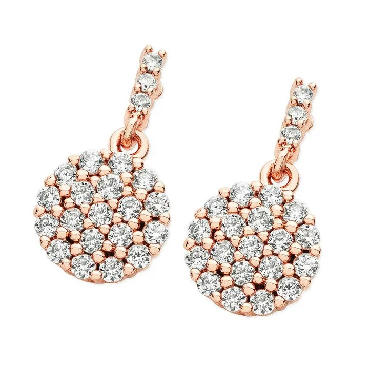 Tipperary Crystal Rose Gold Drop CZ Earrings