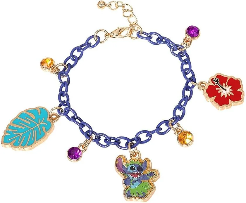 Disney Lilo and Stitch Multicoloured Enamel Costume Charm Bracelet