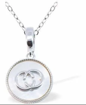 Iridescent Lustre Charm Pendant, Silver Coloured