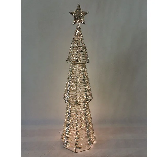 LED Gold Foil Tree with Lights