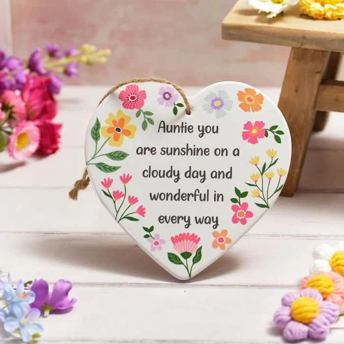 Bright and Beautiful Hanging Heart Auntie