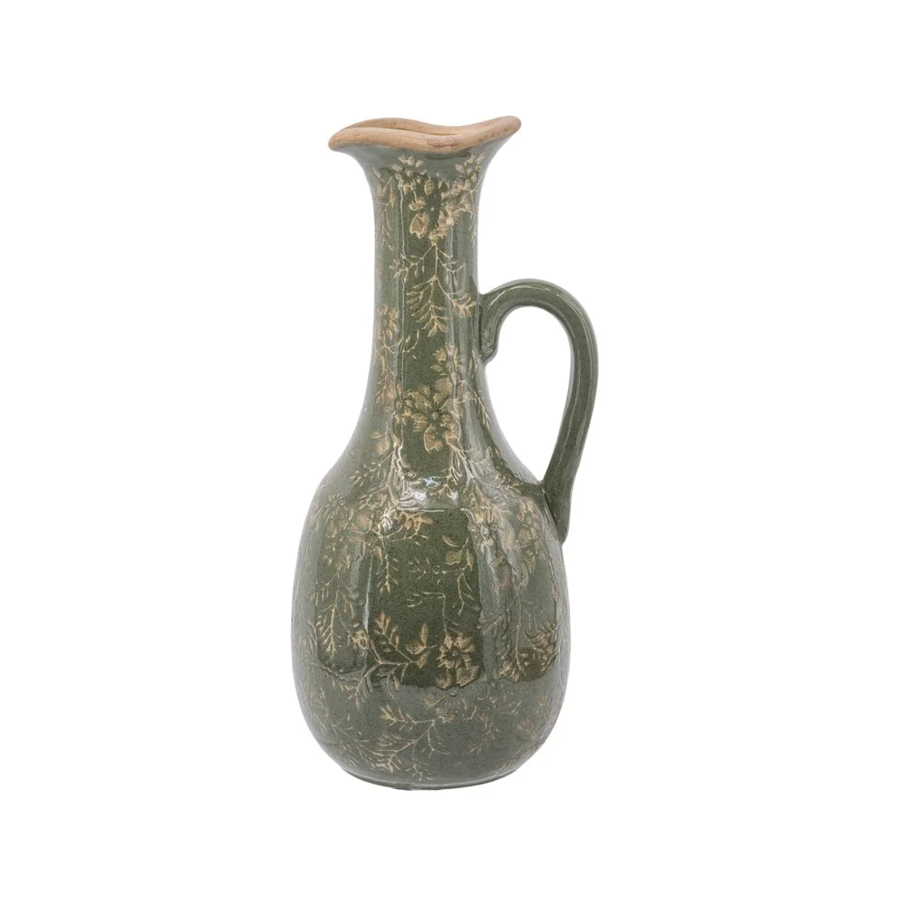 Green Pitcher Vase 31cm