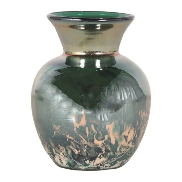 Green Lustre Bulb Vase