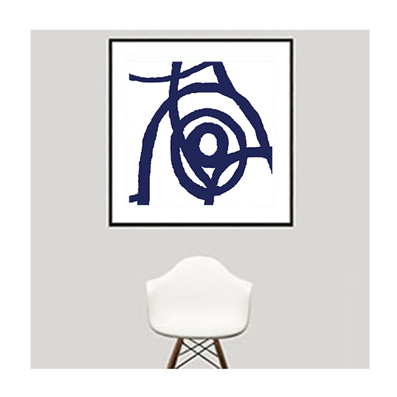 indigo-abstraction-line-work-modernist-blue-white-decor-mid-century-artwork-minmalist-hub