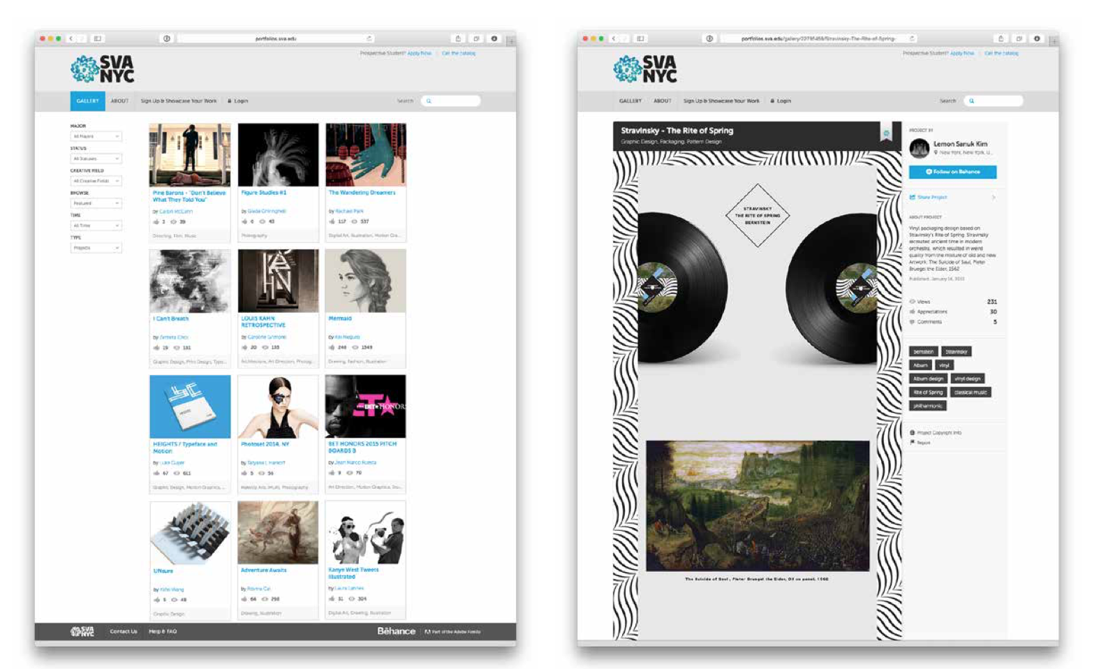1). Student, Alumni and Faculty Portfolio website