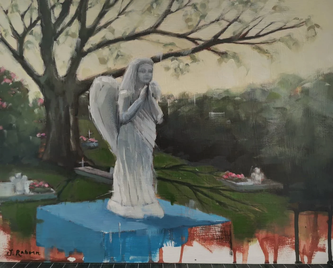 WATCHING OVER 9 ANGEL ON THE POST) [517], 2022