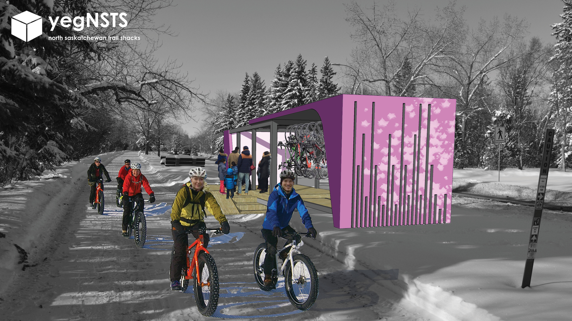 Renderings of possible pavilions. Courtesy of Matt Roper.