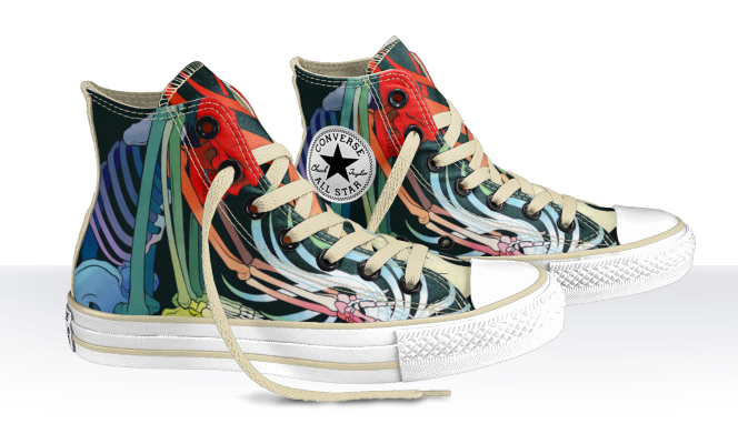 Bamcat X Converse Rainbow Skeleton Chuck Taylor All Stars