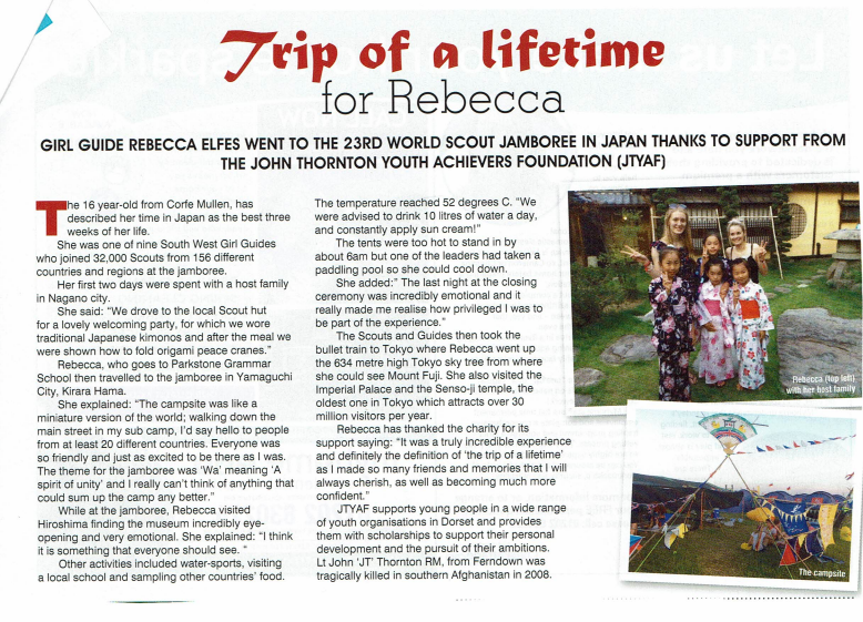 Trip of a Lifetime for Rebecca