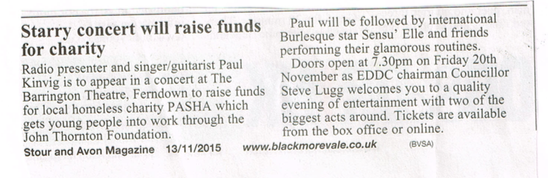 Starry concert will raise funds for charity