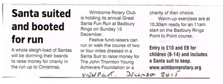 Santas suited and booted for run