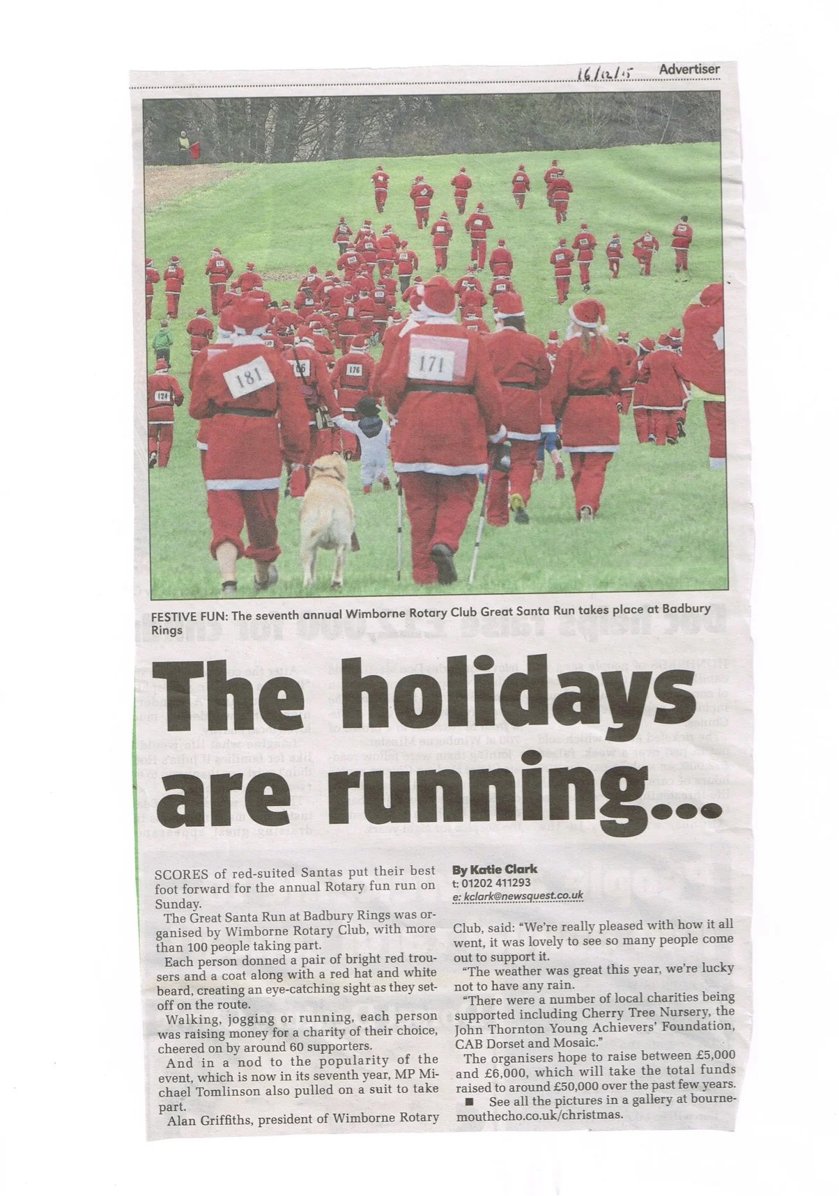 The holidays are running...