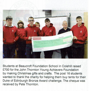 Beaucroft Foundation School raise £700