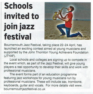 Schools invited to join Jazz festival