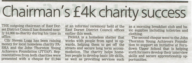 Chairman's £4k charity success