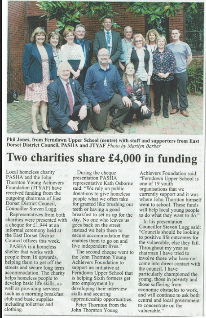Two charities share £4k in funding