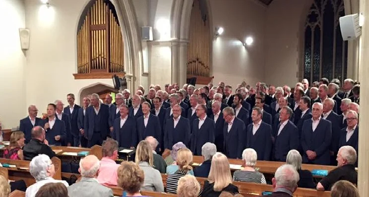 The Bournemouth & Mousehole Male Voice Choirs performing at St Mary's Church