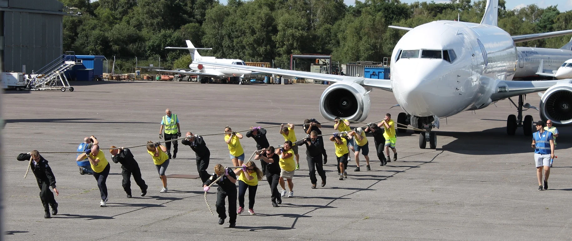 JTYAF supporters joined forces with the Typhoon Display Team smashing 50m in 36.02 secs