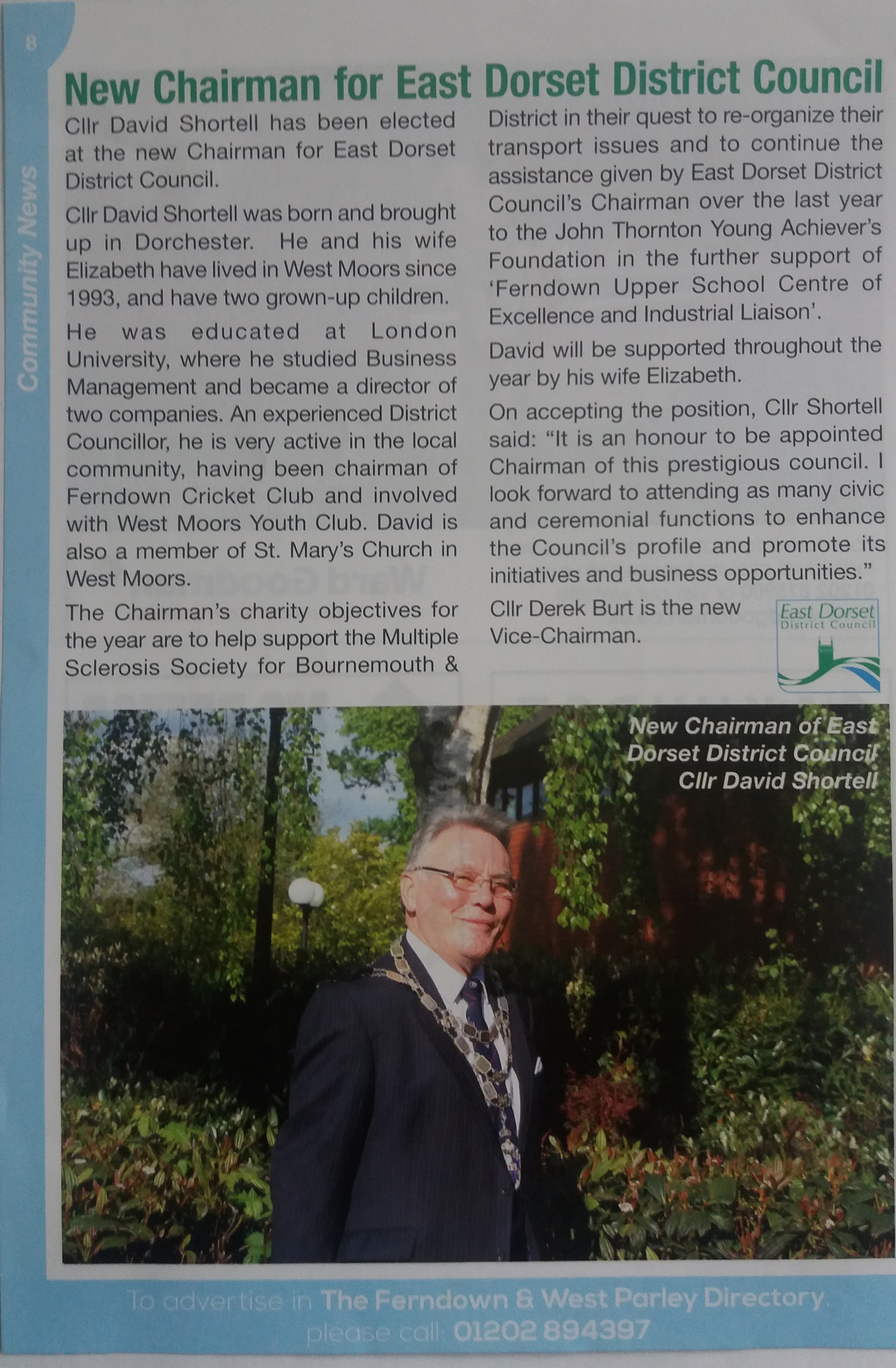 New Chairman for East Dorset District Council