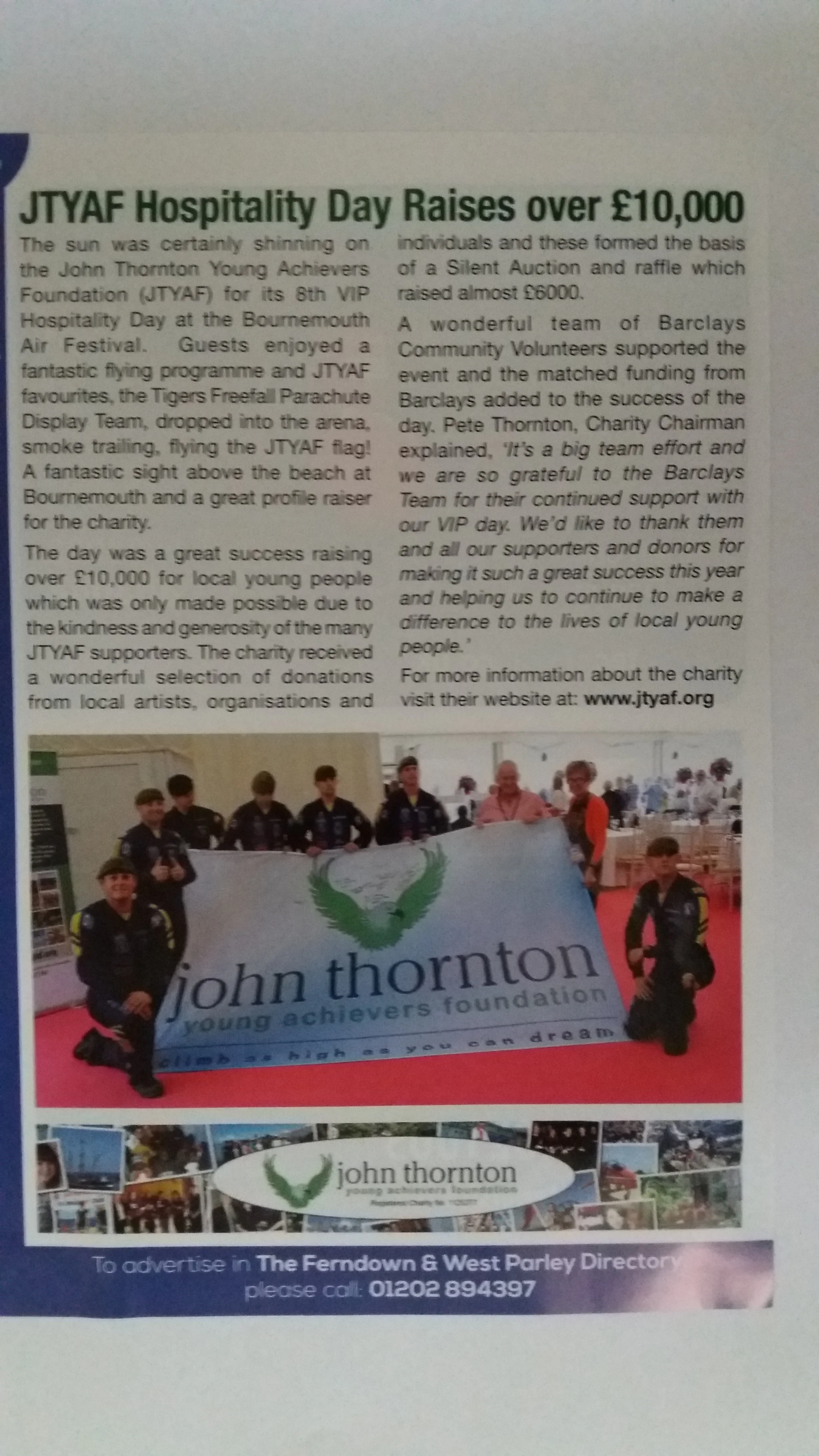 VIP Hospitality Day Raises over £10,000