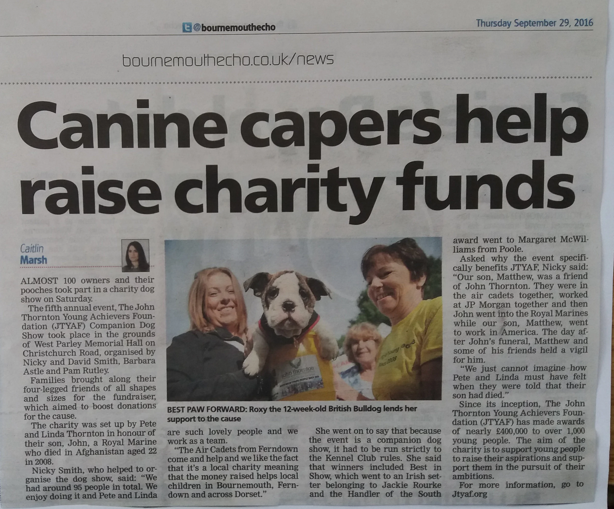 Canine capers help raise charity funds