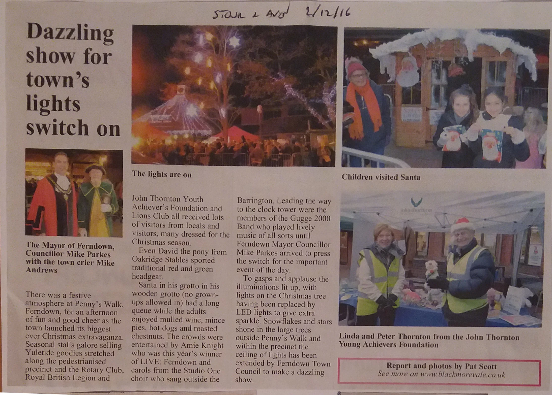 Dazzling show for town's lights switch on