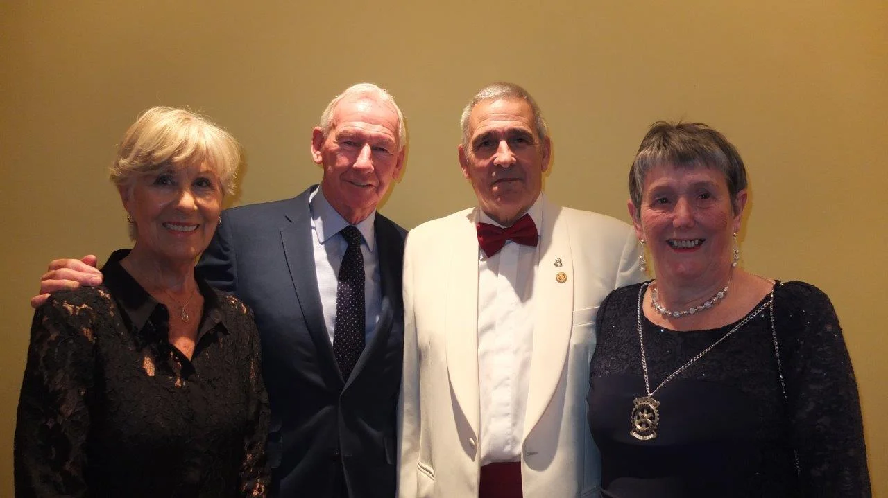 Bob and Megs Wilson with Derek Radley and Sue Young from Wimborne Rotary Club - photo courtesy of John Gully