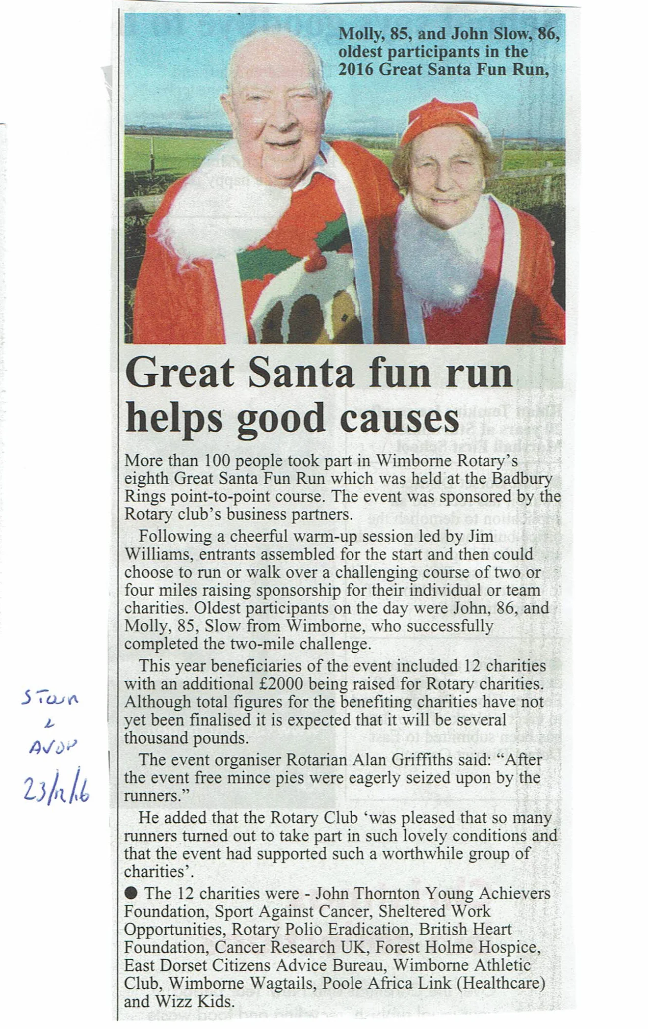 Great Santa Fun Run Helps Good Causes