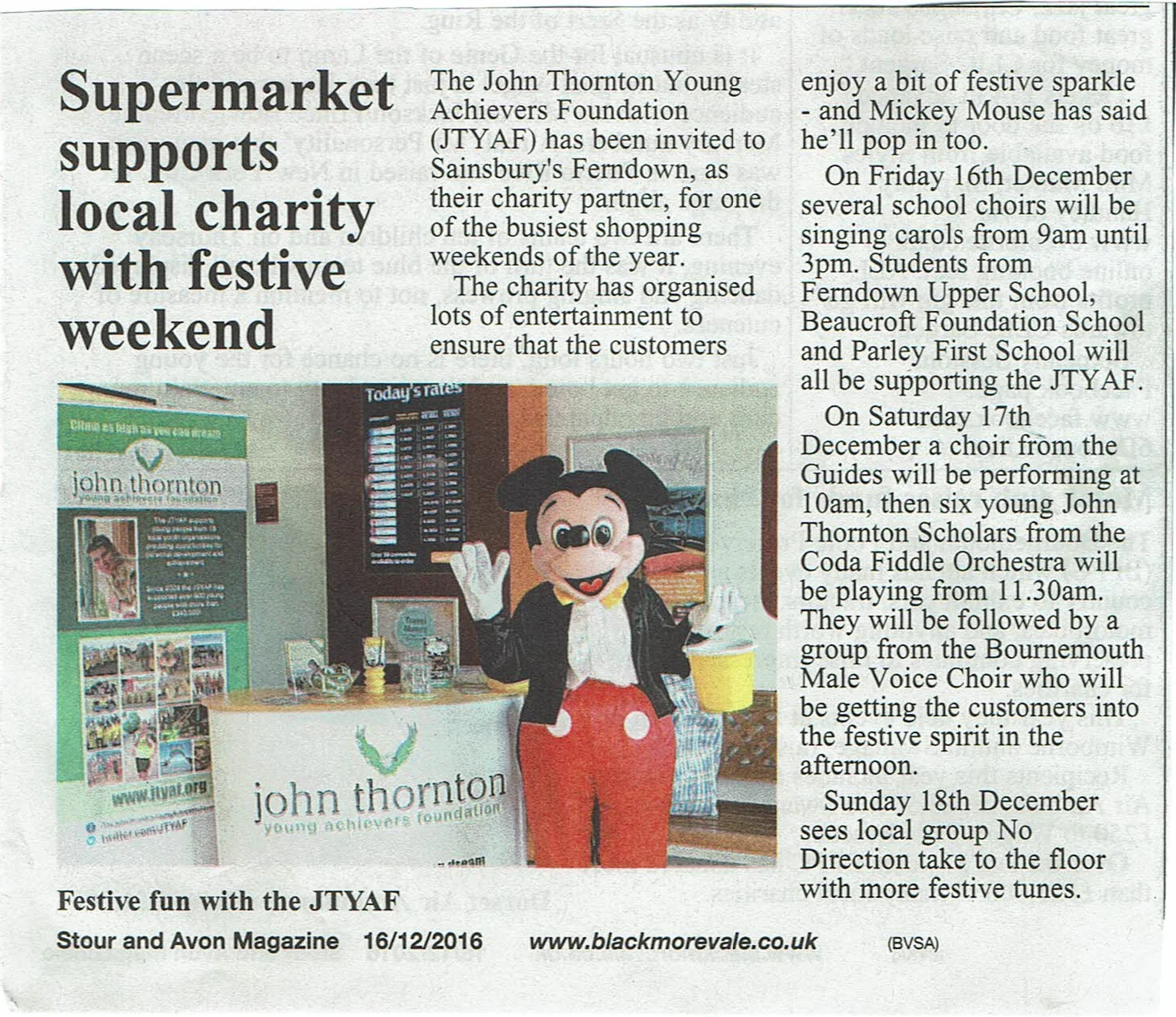 Supermarket supports local charity with festive weekend