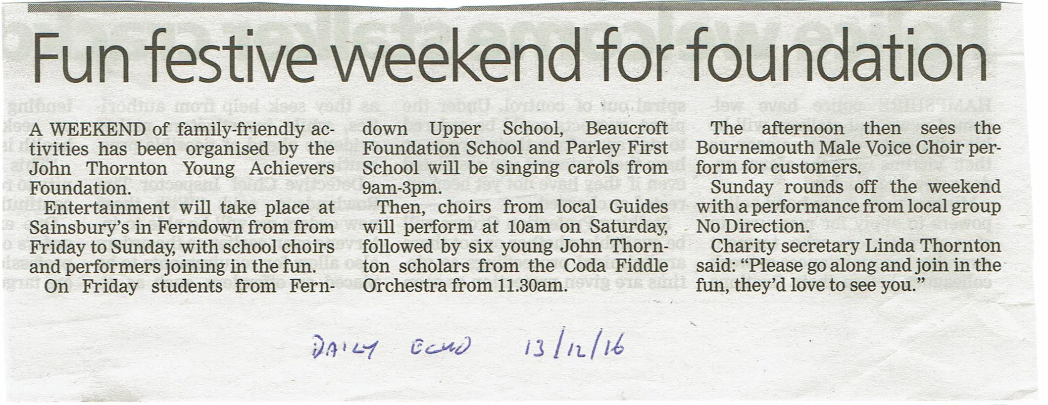 Fun festive weekend for foundation