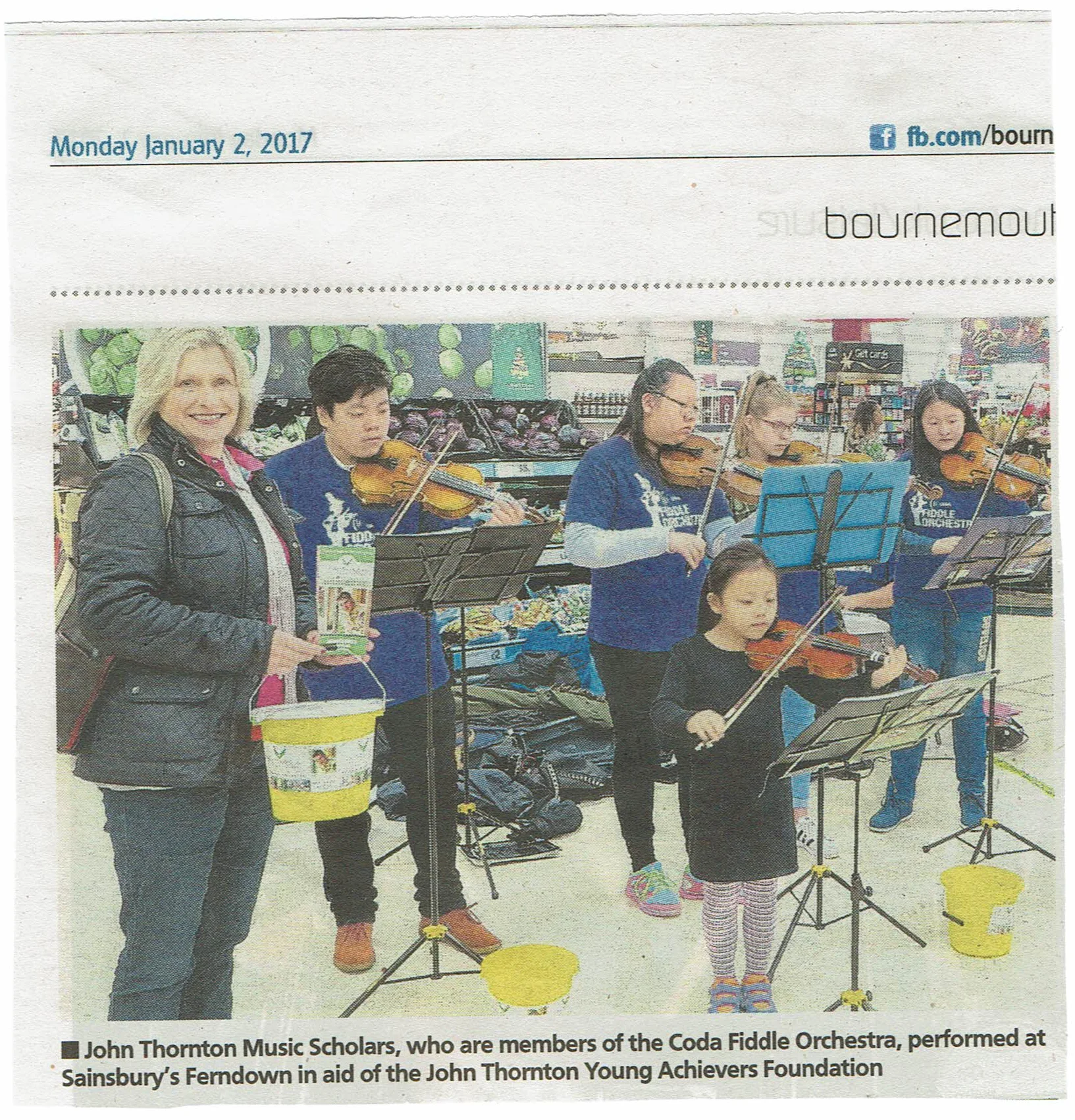 Coda Fiddle Orchestra perform at Sainsburys