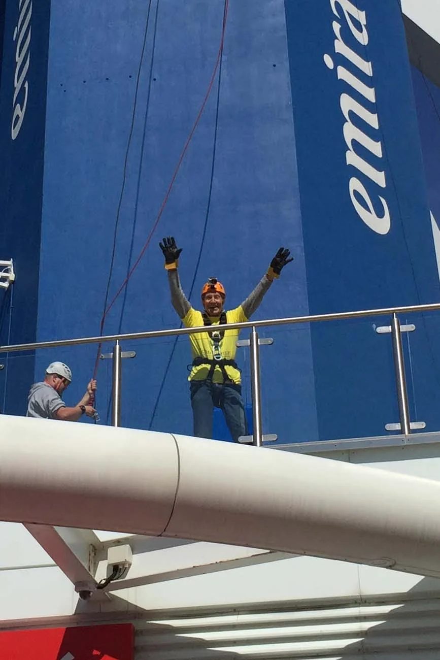 Alan's Abseil down the Spinnaker Tower