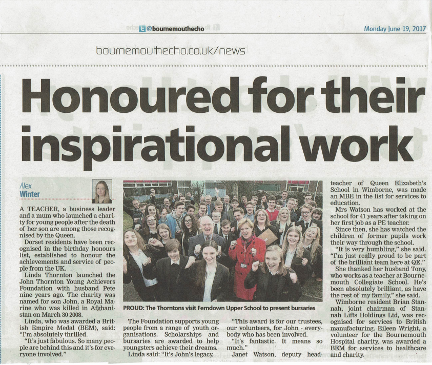 Honoured for their inspirational work