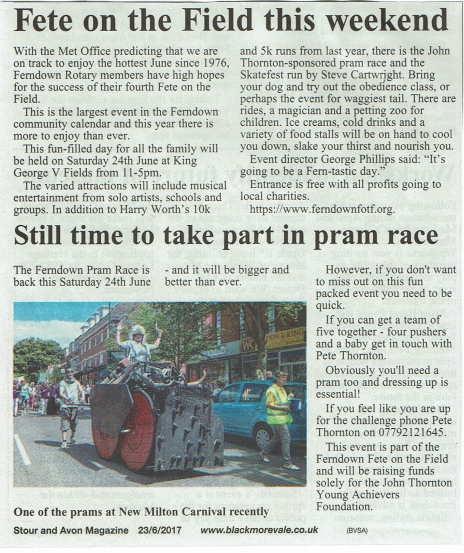 Fete on the Field this weekend