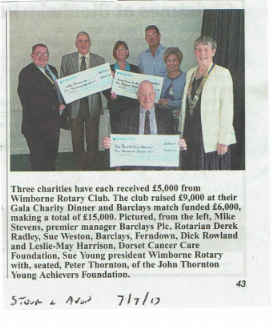 JTYAF receives £5,000