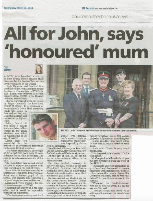 All for John says honoured Mum