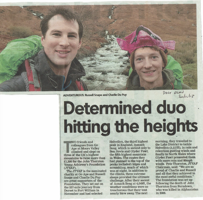 Determined duo hitting the heights